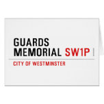 guards memorial  Greeting/note cards