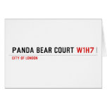 PANDA BEAR COURT  Greeting/note cards