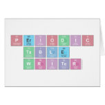 Periodic
 Table
 Writer  Greeting/note cards