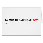 14 month calendar  Greeting/note cards