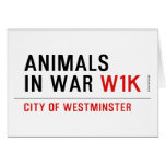 animals in war  Greeting/note cards