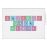 Periodic
 Table
 Writer  Greeting/note cards