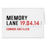 MEMORY LANE  Greeting/note cards