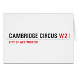 Cambridge Circus  Greeting/note cards