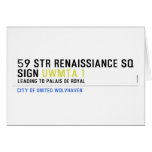 59 STR RENAISSIANCE SQ SIGN  Greeting/note cards
