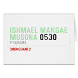 ISHMAEL MAKGAE MUSONA  Greeting/note cards