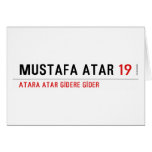 MUSTAFA ATAR  Greeting/note cards