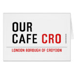our cafe  Greeting/note cards