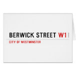 BERWICK STREET  Greeting/note cards