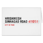 HrishiKesh Sinhagad Road  Greeting/note cards