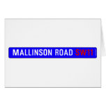 Mallinson Road  Greeting/note cards