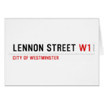 Lennon Street  Greeting/note cards