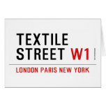 Textile Street  Greeting/note cards