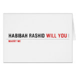 Habibah Rashid  Greeting/note cards
