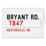 BRYANT RD.   Greeting/note cards