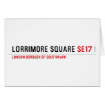 Lorrimore Square  Greeting/note cards