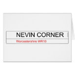     NEVIN CORNER  Greeting/note cards