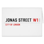 JONAS STREET  Greeting/note cards
