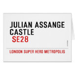 JULIAN ASSANGE CASTLE    Greeting/note cards