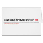Continuous Improvement Street  Greeting/note cards