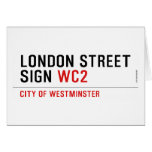 LONDON STREET SIGN  Greeting/note cards