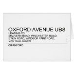 Oxford Avenue  Greeting/note cards