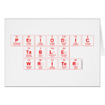 Periodic
 Table
 Writer  Greeting/note cards