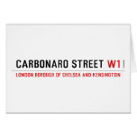 Carbonaro street  Greeting/note cards