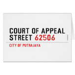 COURT OF APPEAL STREET  Greeting/note cards