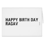 Happy birth day  Ragav  Greeting/note cards