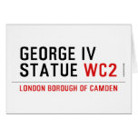 george iv statue  Greeting/note cards
