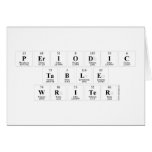 Periodic
 Table
 Writer  Greeting/note cards