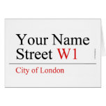 Your Name Street  Greeting/note cards