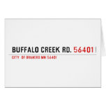 buffalo creek rd.  Greeting/note cards