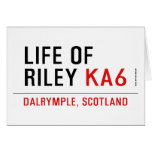life of  riley  Greeting/note cards