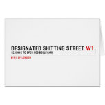 Designated Shitting Street  Greeting/note cards