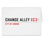 CHANGE ALLEY  Greeting/note cards