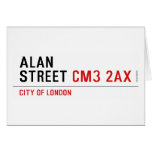 Alan  Street  Greeting/note cards