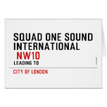 SQUAD ONE SOUND INTERNATIONAL   Greeting/note cards