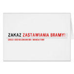 ZAKAZ  Greeting/note cards