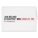 Jan Boland Stockport MDU  Greeting/note cards