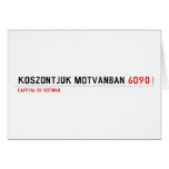 Köszöntjük Mótvánban  Greeting/note cards