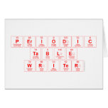 Periodic Table Writer  Greeting/note cards