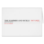 The Hammer And Sickle   Greeting/note cards