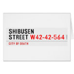 shibusen street  Greeting/note cards
