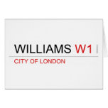 WILLIAMS  Greeting/note cards