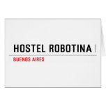 Hostel Robotina  Greeting/note cards