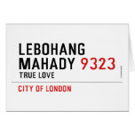 LEBOHANG MAHADY  Greeting/note cards
