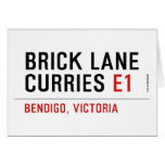 brick lane  curries  Greeting/note cards