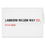 Lamborn Wilson Way  Greeting/note cards